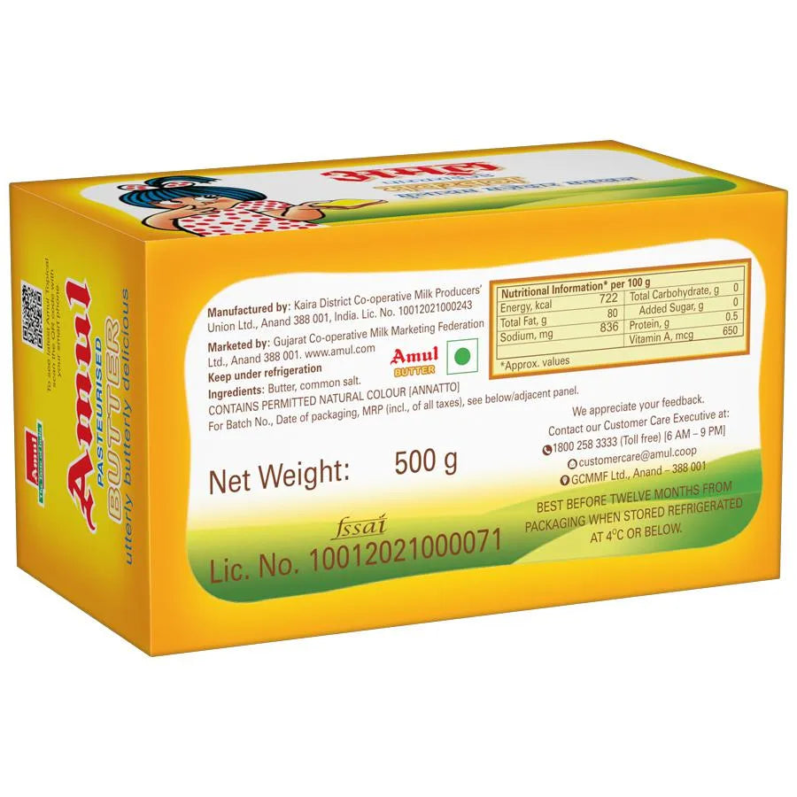 Amul Pasteurised Butter Carton (500g)