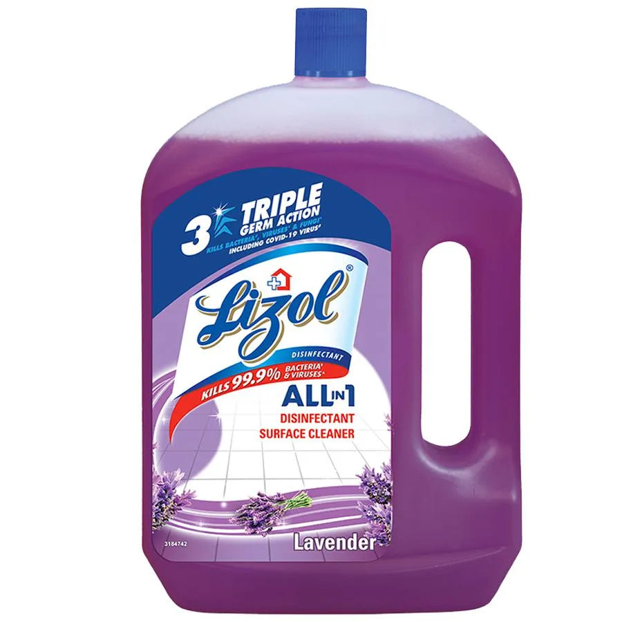 Lizol Disinfectant Surface & Floor Cleaner Liquid - Lavender, (2l)