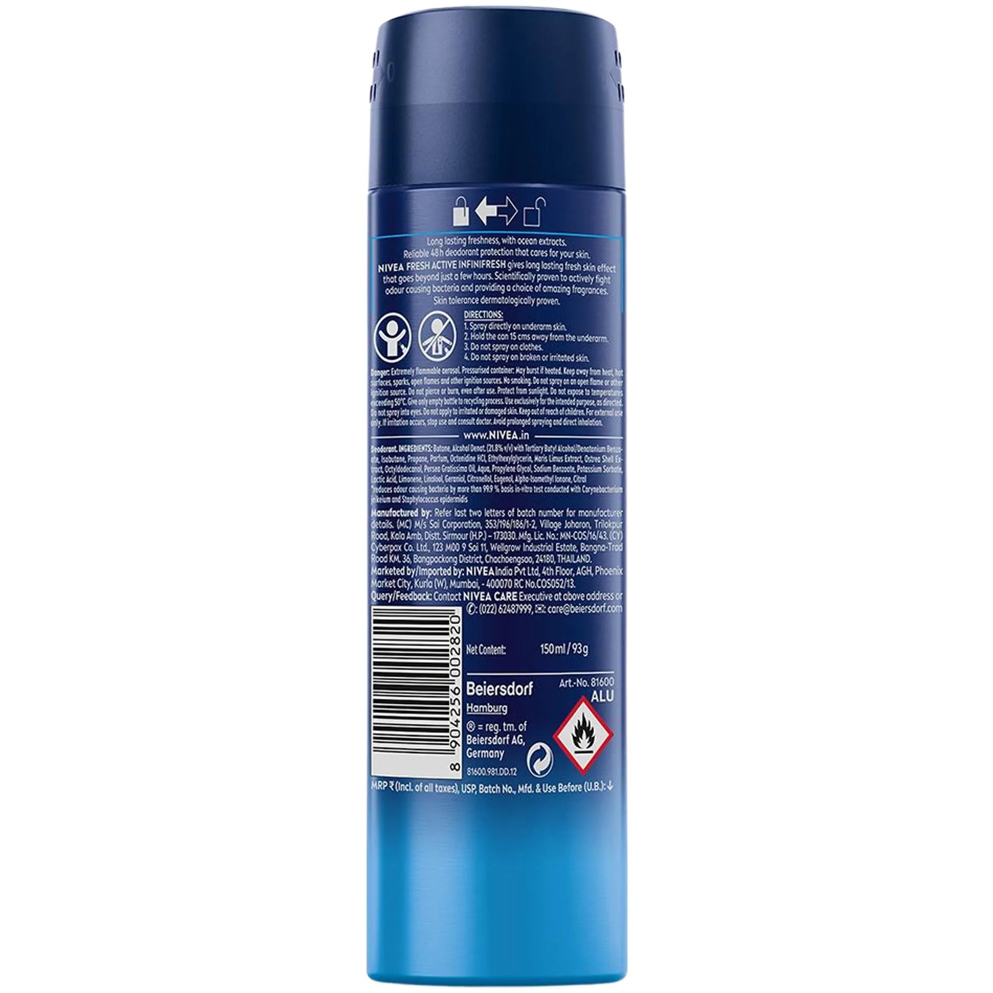 NIVEA Men  Fresh Active Deodorant (150ml)