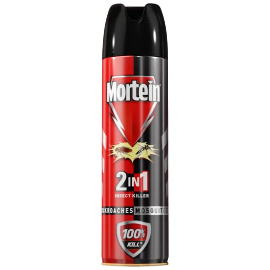 Mortein 2-In-1 Mosquito & Cockroach Killer Spray - Lemon Fragrance, (200ml)