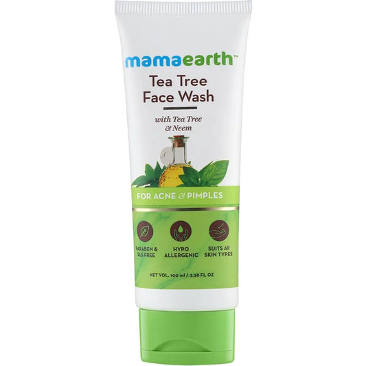 Mamaearth Tea Tree Facewash For Acne & Pimples (100ml)