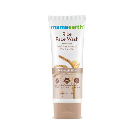 Mamaearth Rice Face Wash With Rice Water & Niacinamide (100ml)