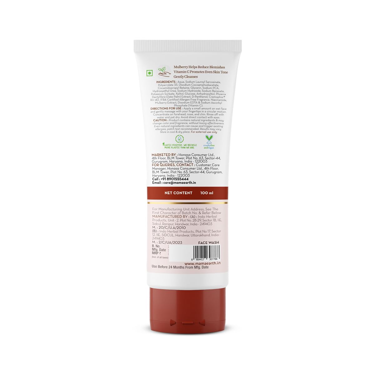 Mamaearth Bye Bye Blemishes Face Wash With Mulberry & Vitamin C For Every Skin Tone (100ml)
