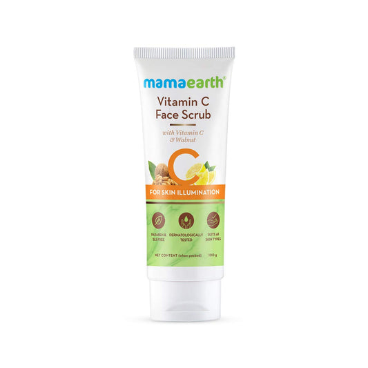 Mamaearth Vitamin C Face Scrub With Vitamin C & Walnut For Skin Illumination (100g)