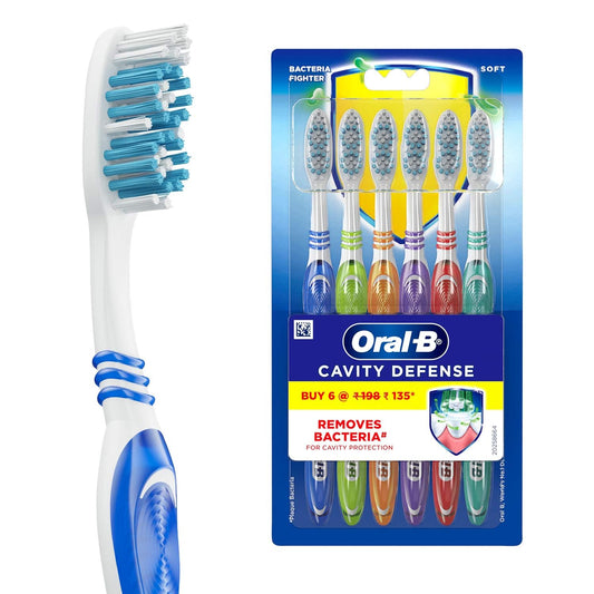 Oral-B Cavity Defense Soft Toothbrush For Adults ( Pack Of 6)