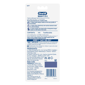 Oral-B 123 Neem Extract Toothbrush (Buy 2 Get 2 Free)