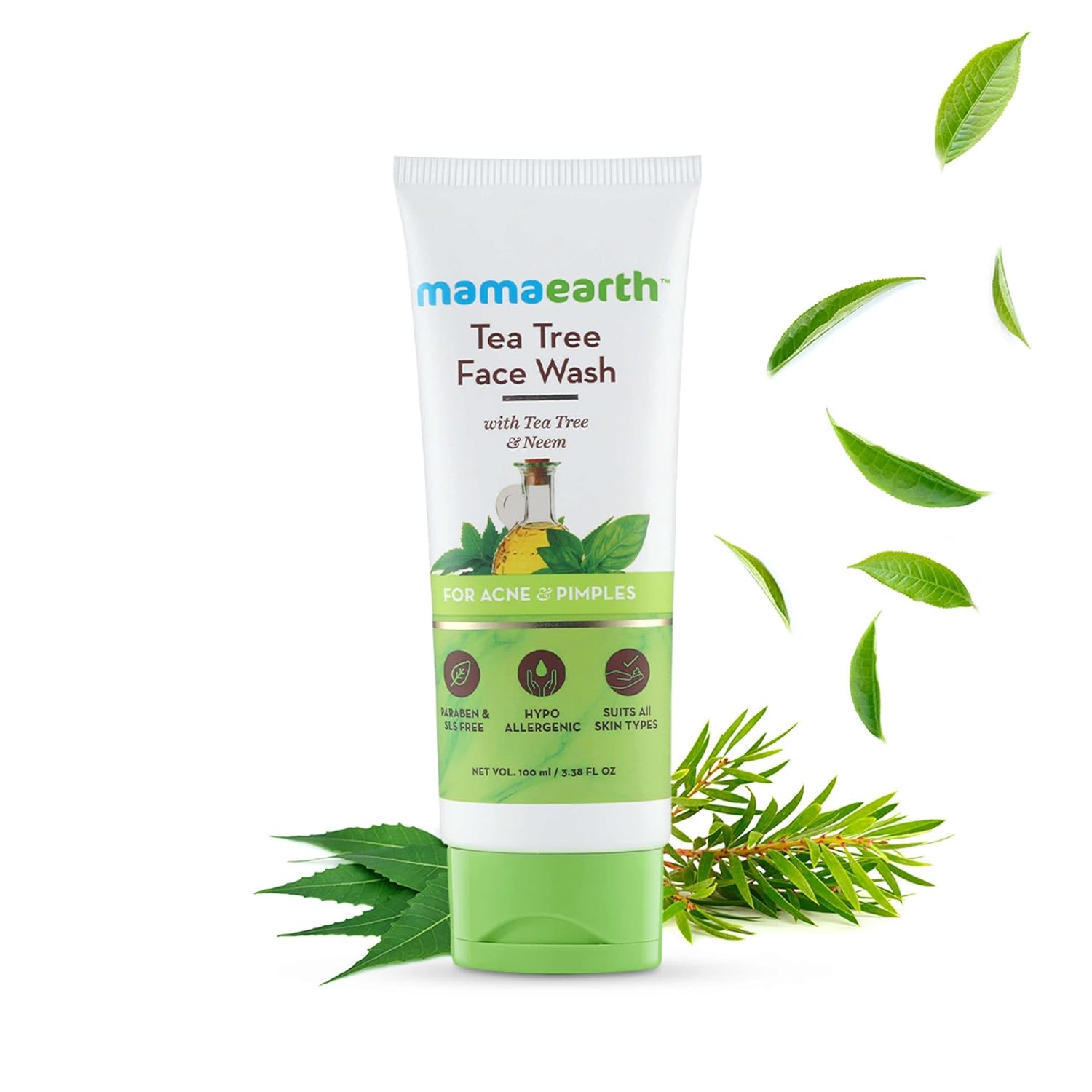 Mamaearth Tea Tree Face Wash With Tea Tree & Neem For Acne &  Pimples (100ml)