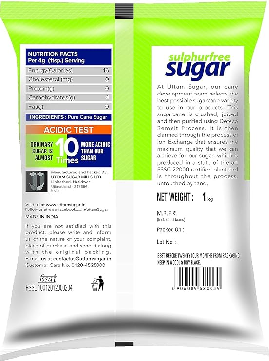 Uttam Sulphurless Sugar (1kg)