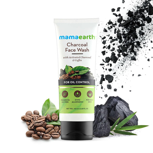 Mamaearth Charcoal Face Wash With Acitivated Charcoal & Coffee for Oil Control (100ml)