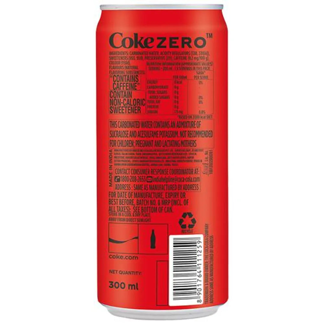 Coca Cola Zero Sugar Soft Drink (300ml)