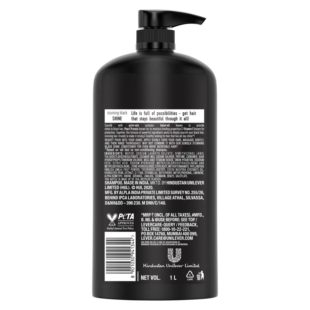 Sunsilk Stunning Black Shine Shampoo (650ml)