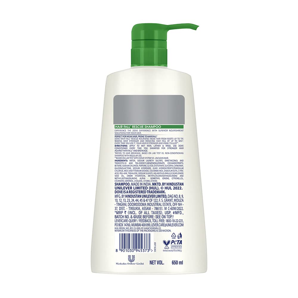 Dove Nutritive Solutions Hairfall Rescue Shampoo (650ml)