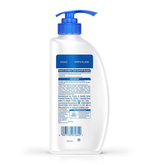 Head & Shoulders Anti Hairfall Anti Dandruff Shampoo (650ml)