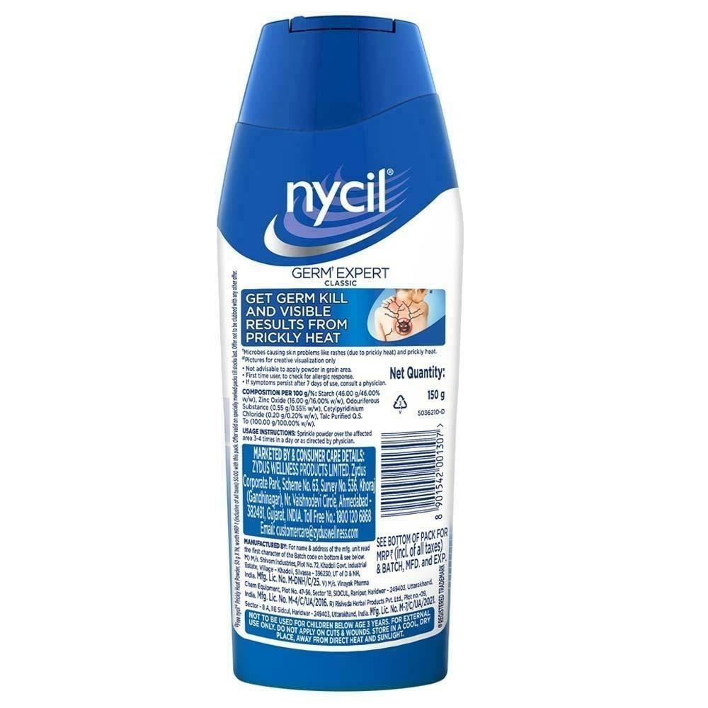Nycil Classic Germ Expert Prickly Heat Powder (150g)