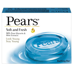 Pears Soft And Fresh 98% Pure Glycerin & Mint Extracts Soap (100g)