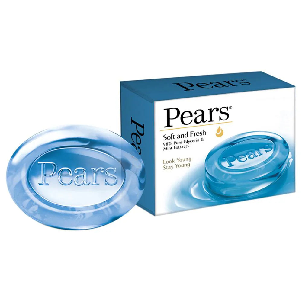 Pears Soft And Fresh 98% Pure Glycerin & Mint Extracts Soap (100g)