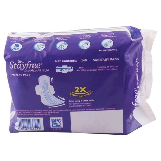 Stayfree Dry-Max Sanitary Napkin with Wings (XL) (14p)