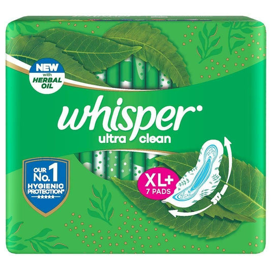 Whisper Ultra Clean Sanitary Napkin With Wings (XL+) (7p)
